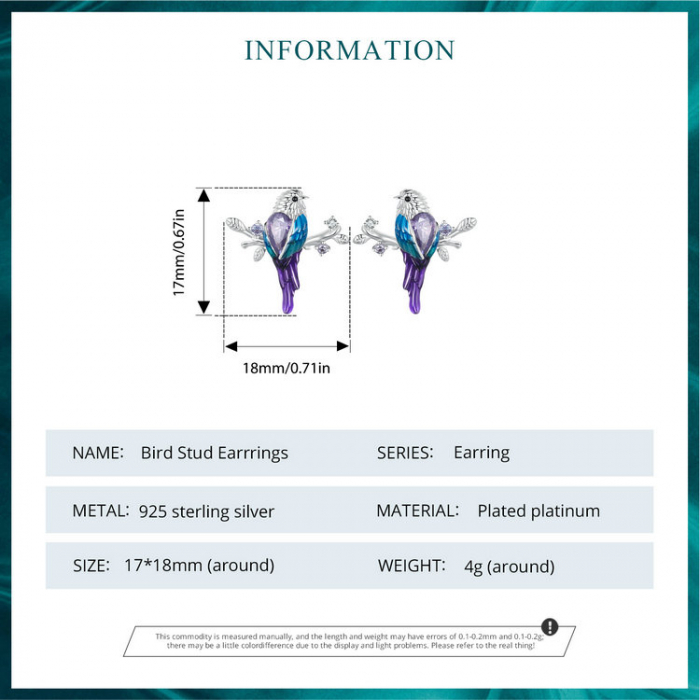Cercei argint pasarele colorate [12]