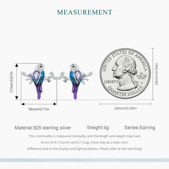Cercei argint pasarele colorate [13]