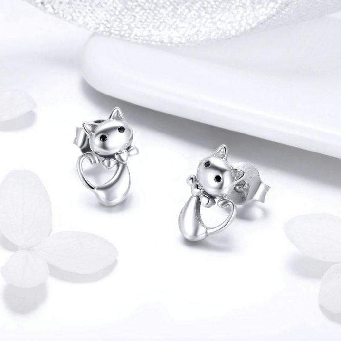 Cercei argint pisicute cu fundite [4]