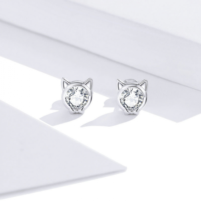 Cercei argint pisicute jucause [3]