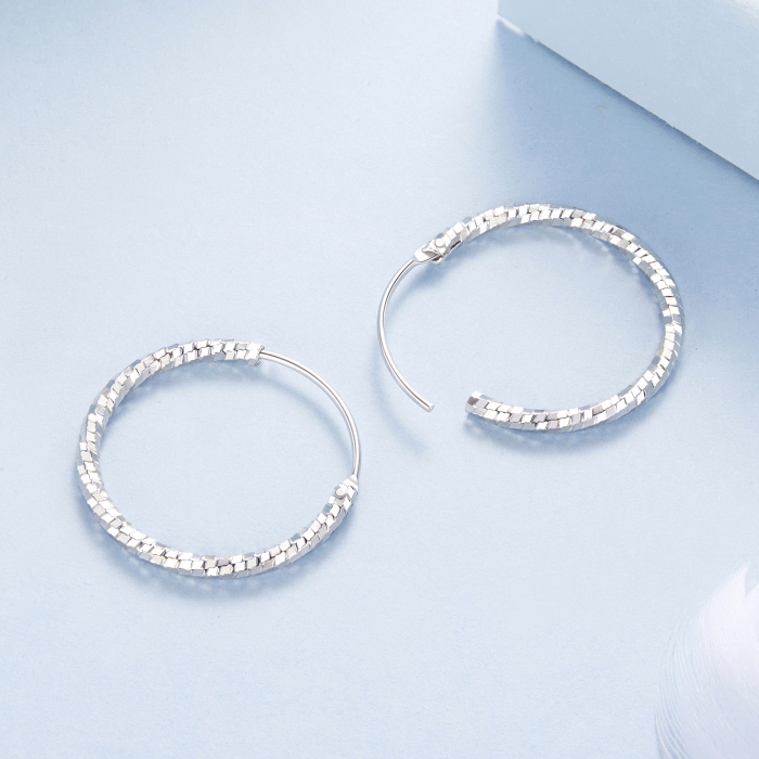 Cercei argint rasuciti Disco [6]