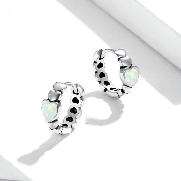 Cercei argint rotunzi cu opal [5]