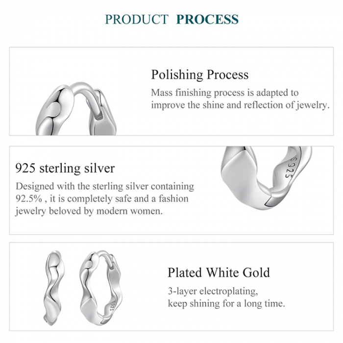 Cercei argint rotunzi cu valuri [8]