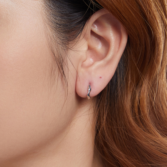 Cercei argint rotunzi cu valuri [12]