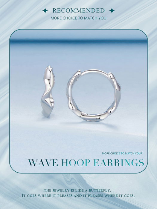 Cercei argint rotunzi cu valuri [15]