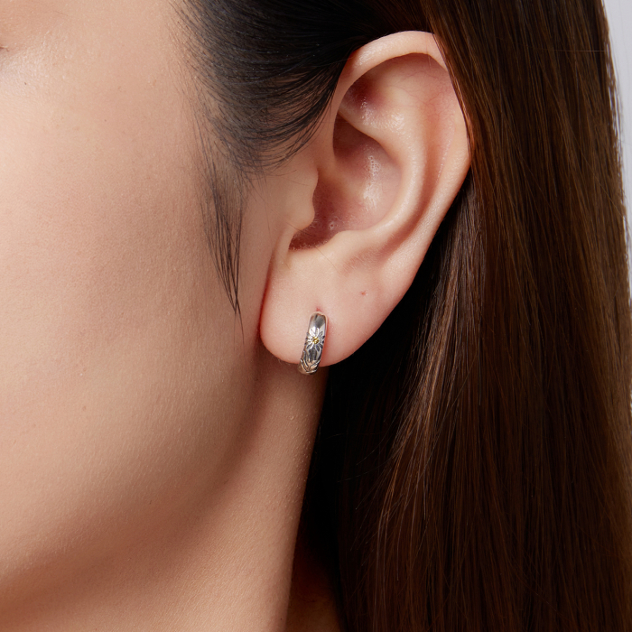 Cercei argint rotunzi Floarea Soarelui [8]