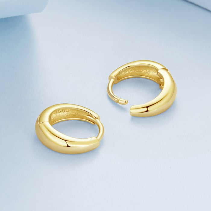 Cercei argint rotunzi placati cu aur [7]