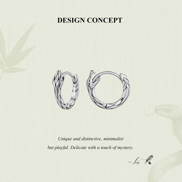 Cercei argint rotunzi sarpe [15]