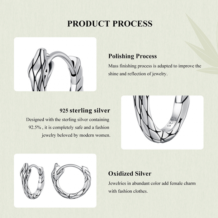 Cercei argint rotunzi sarpe [10]