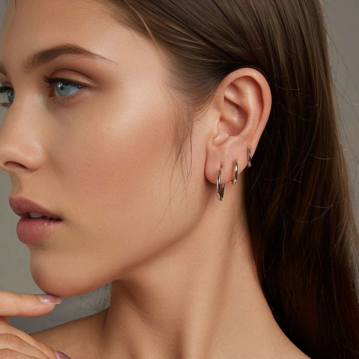 Cercei argint rotunzi simpli [16]