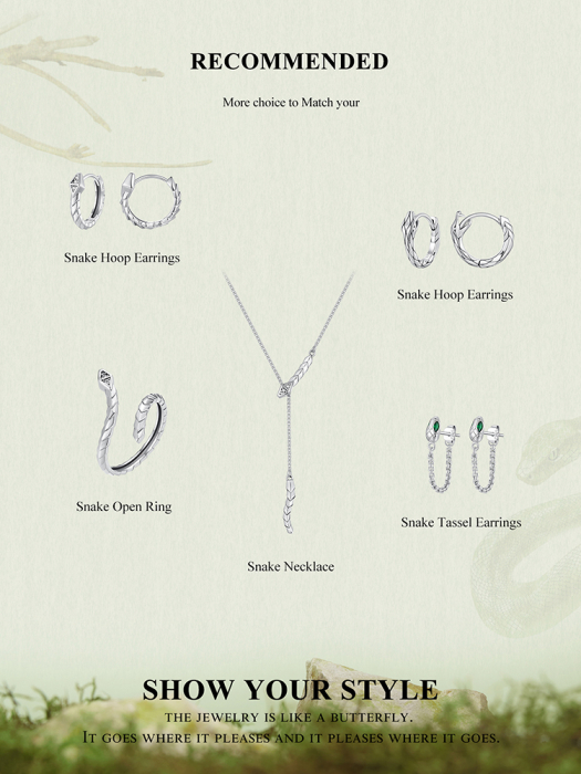 Cercei argint sarpe cu zirconii [19]