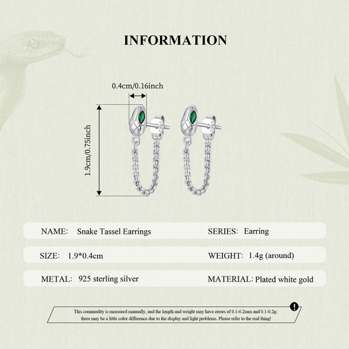 Cercei argint sarpe cu zirconii [13]