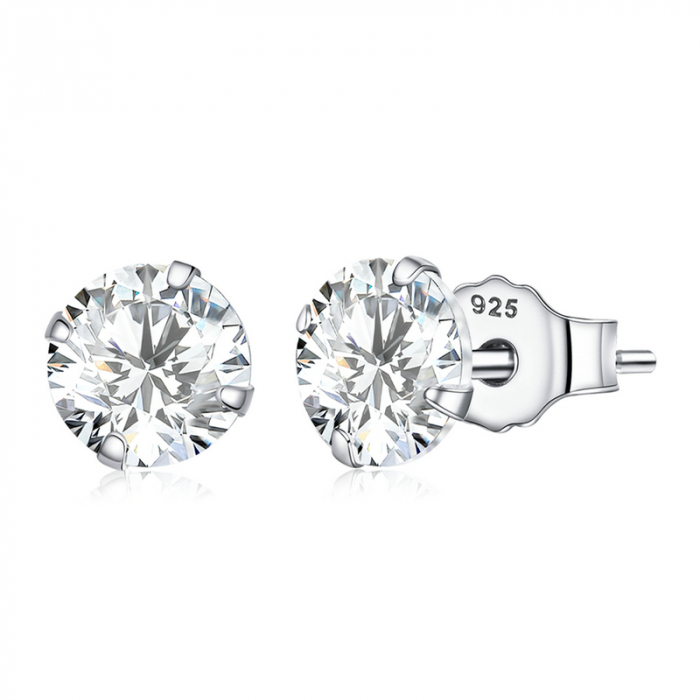 Cercei argint simpli cu zirconii [3]