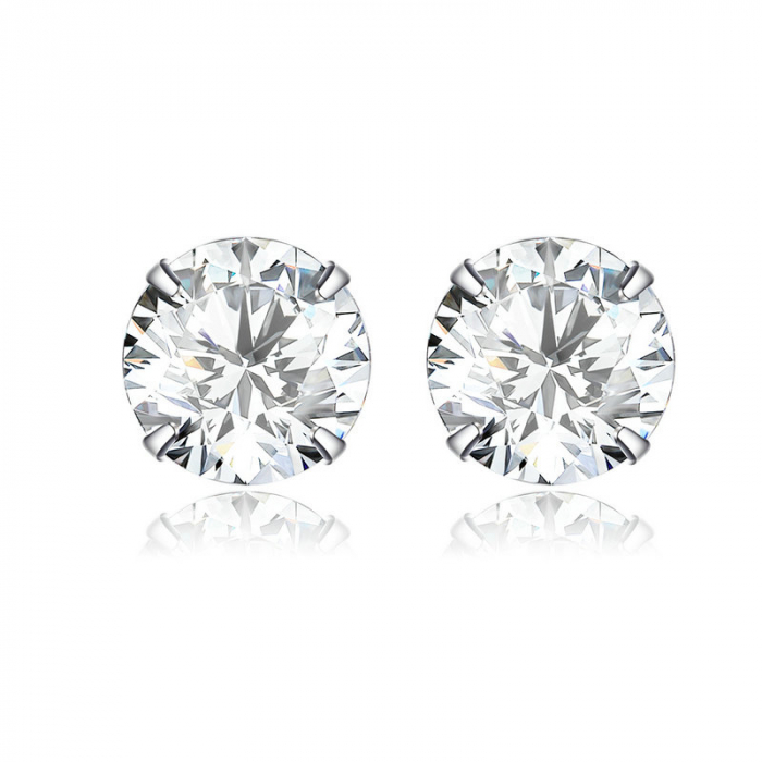 Cercei argint simpli cu zirconii [2]