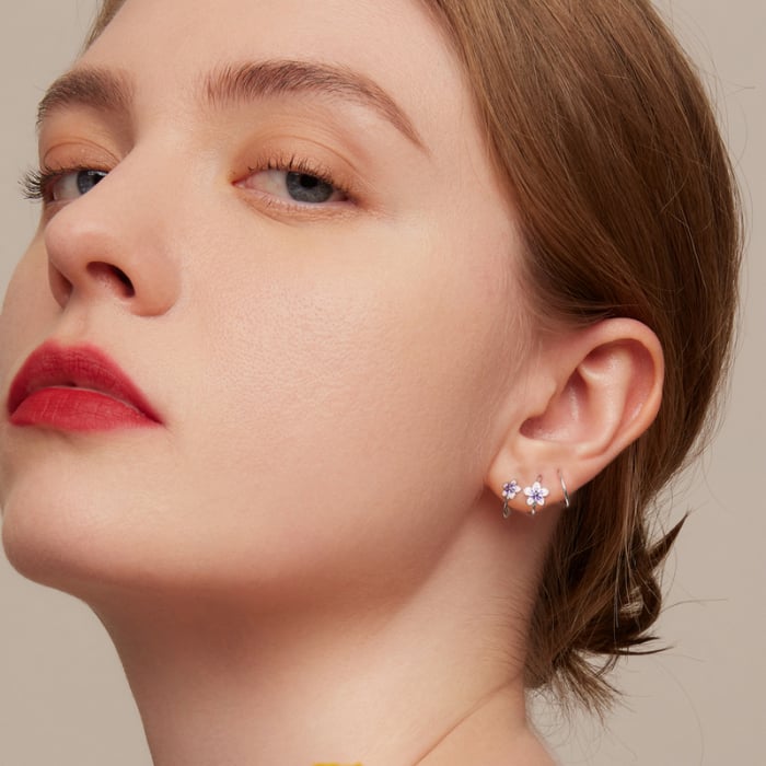 Cercei argint sirag de flori [4]