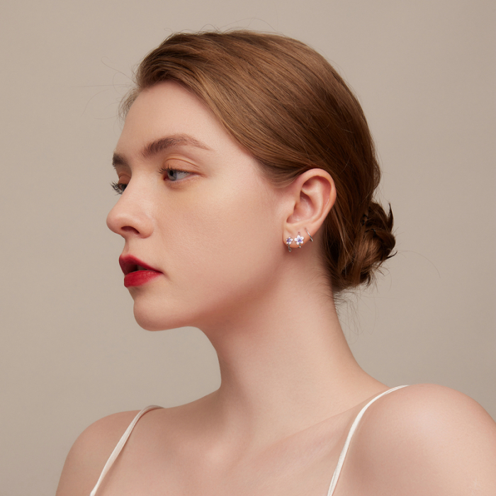 Cercei argint sirag de flori [6]