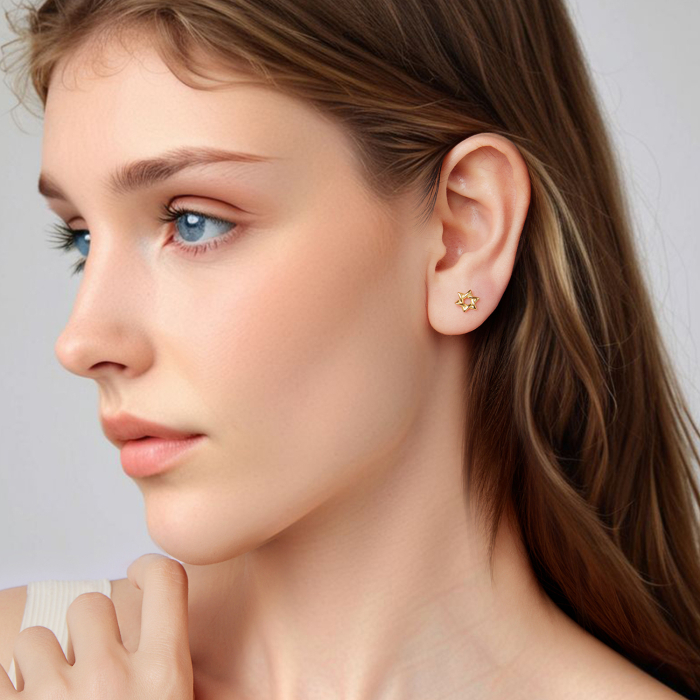 Cercei argint Steaua lui David [6]