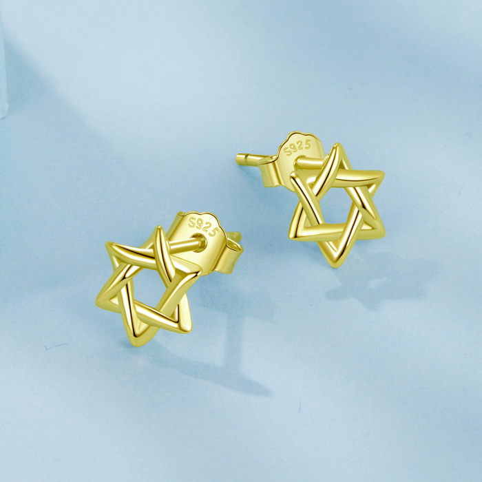 Cercei argint Steaua lui David [5]