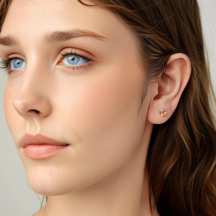 Cercei argint Steaua lui David [4]