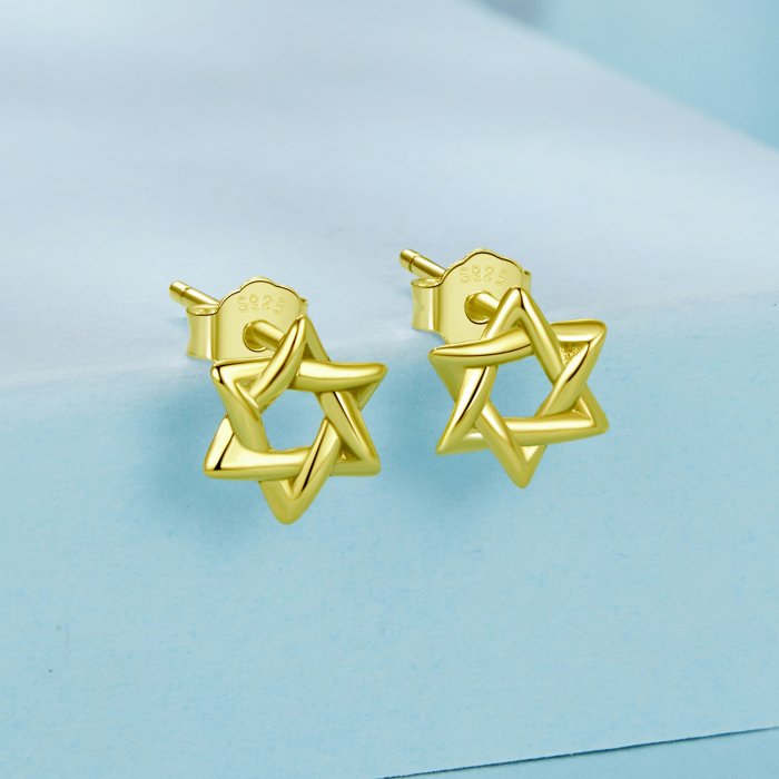Cercei argint Steaua lui David [3]