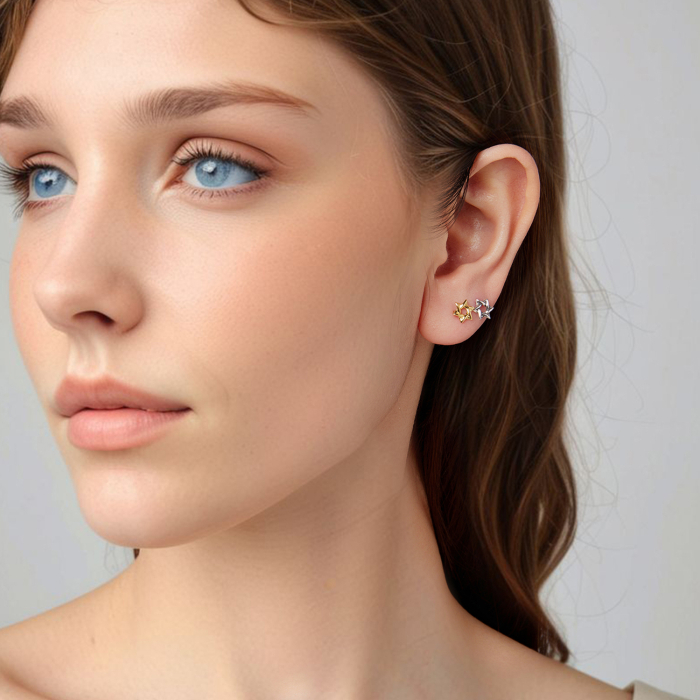 Cercei argint Steaua lui David [10]