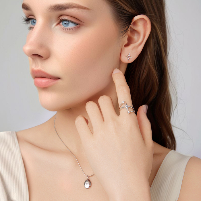 Cercei argint stelute [8]