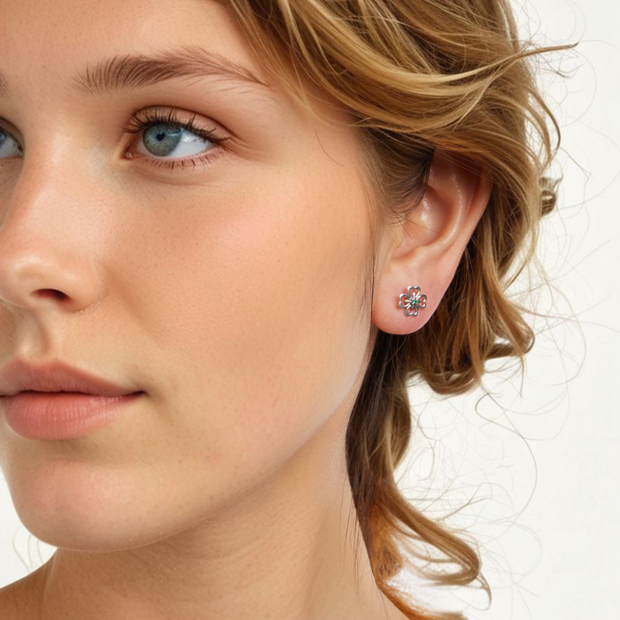 Cercei argint Trifoi cu Patru Foi [4]