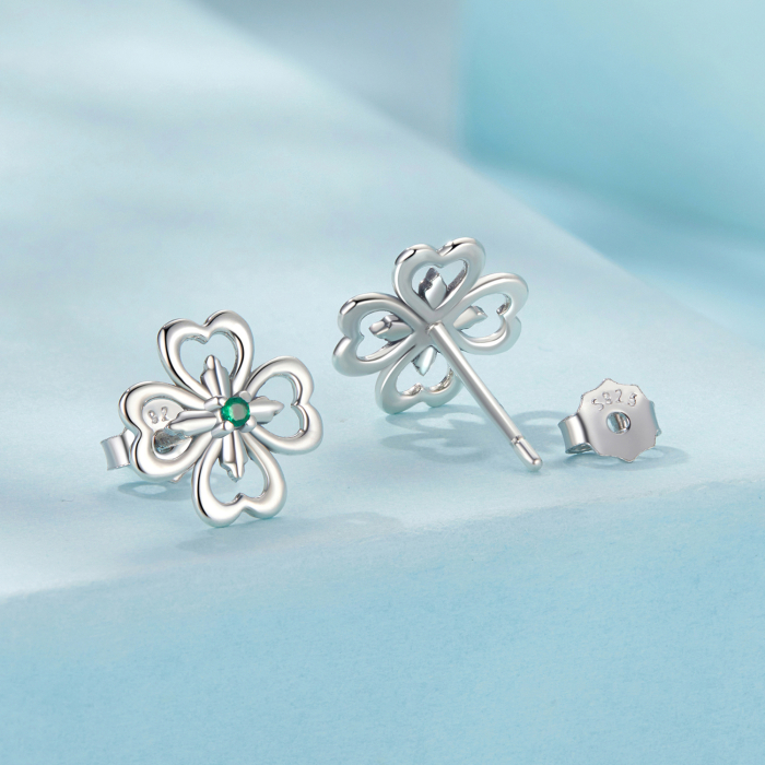 Cercei argint Trifoi cu Patru Foi [3]