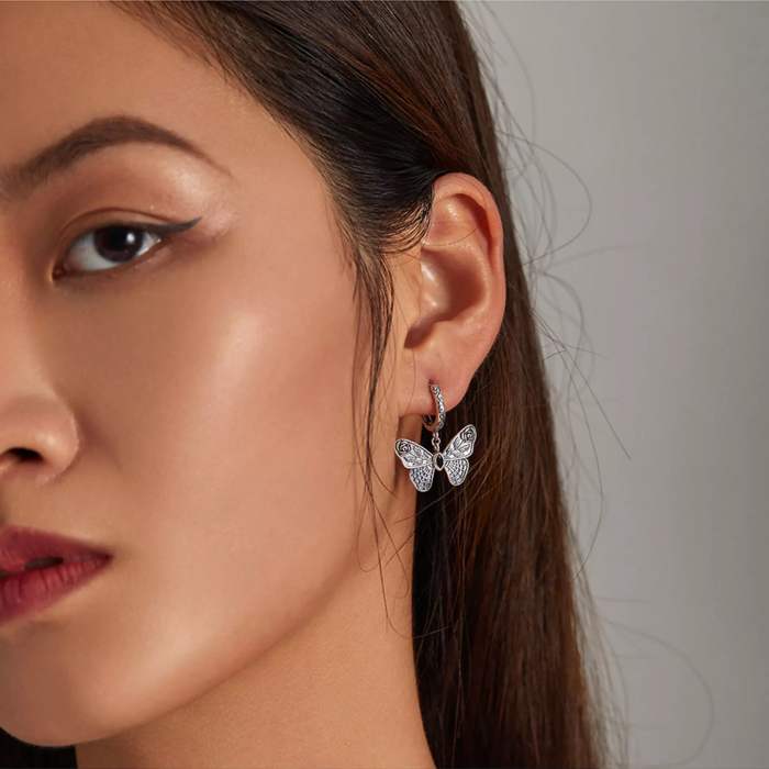 Cercei argint vintage cu fluturi [2]