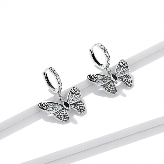 Cercei argint vintage cu fluturi [4]