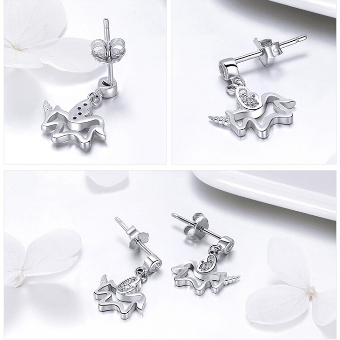 Cercei din argint Baby Unicorn [3]