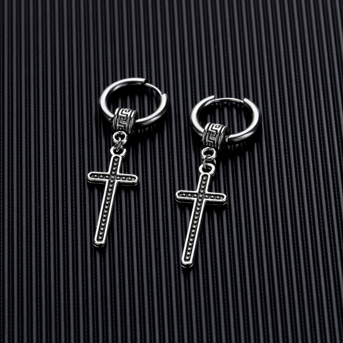 Cercei din inox cu cruciulite [5]