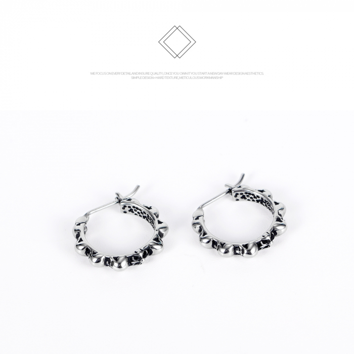 Cercei inox cu cranii [8]