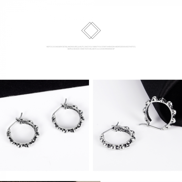 Cercei inox cu cranii [11]