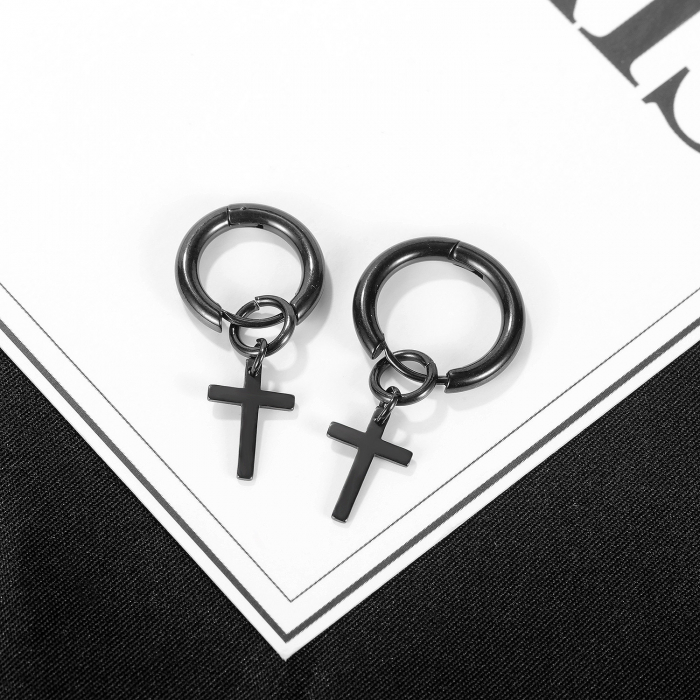 Cercei inox cu cruciulite [3]