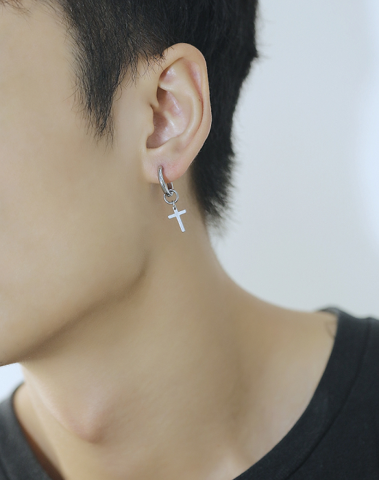 Cercei inox cu cruciulite [2]