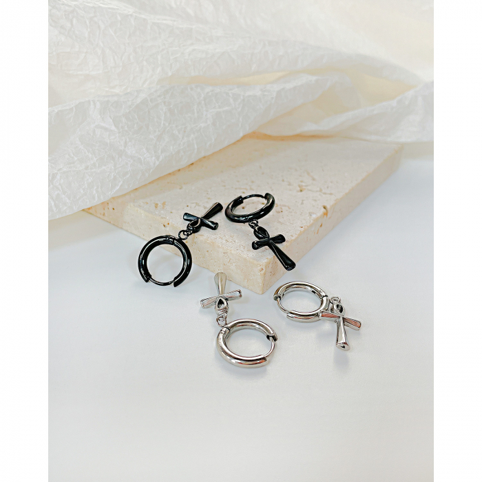 Cercei inox cu cruciulite [7]