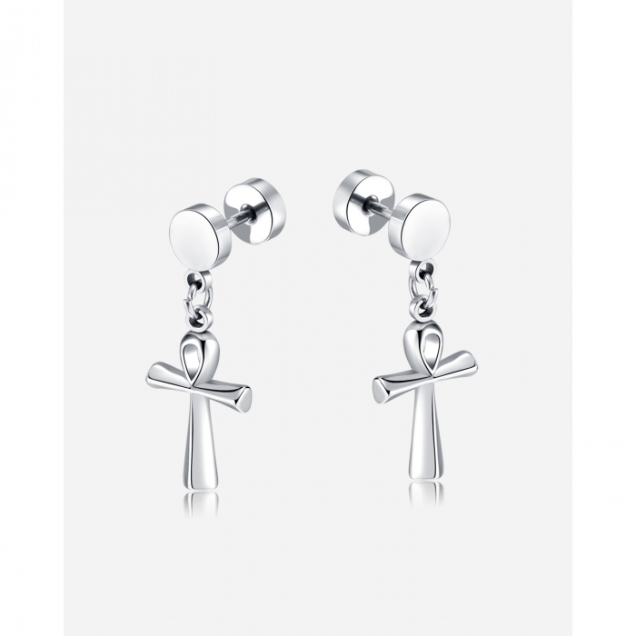Cercei inox cu cruciulite [8]