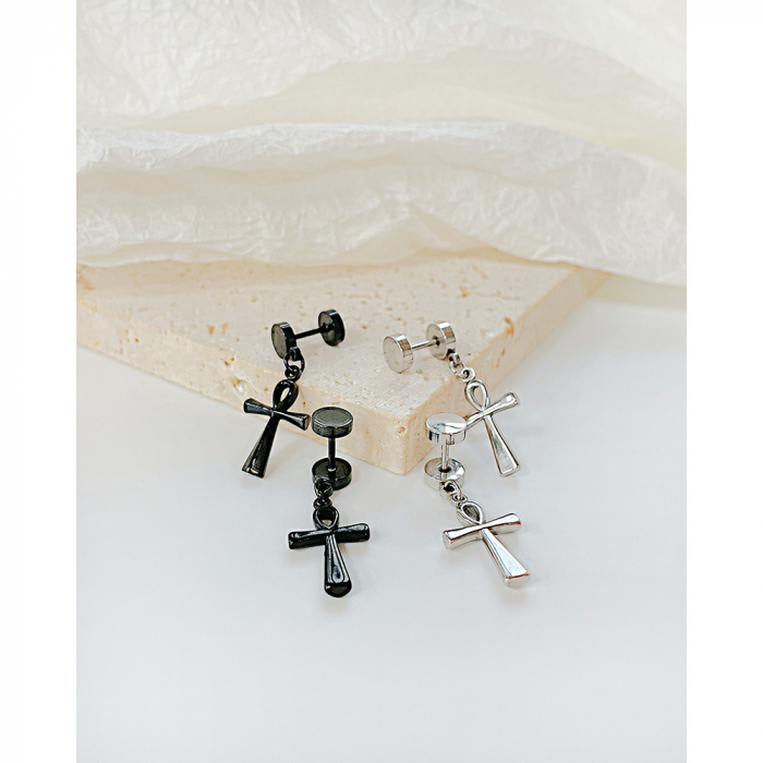 Cercei inox cu cruciulite [6]