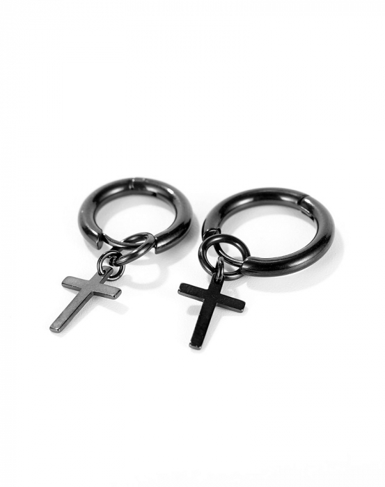 Cercei inox cu cruciulite [8]