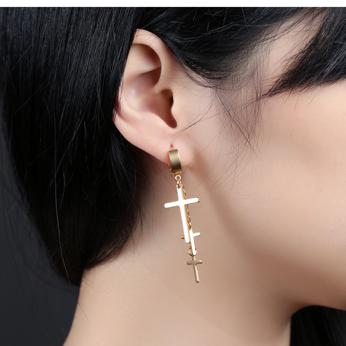 Cercei inox cu cruciulite [5]
