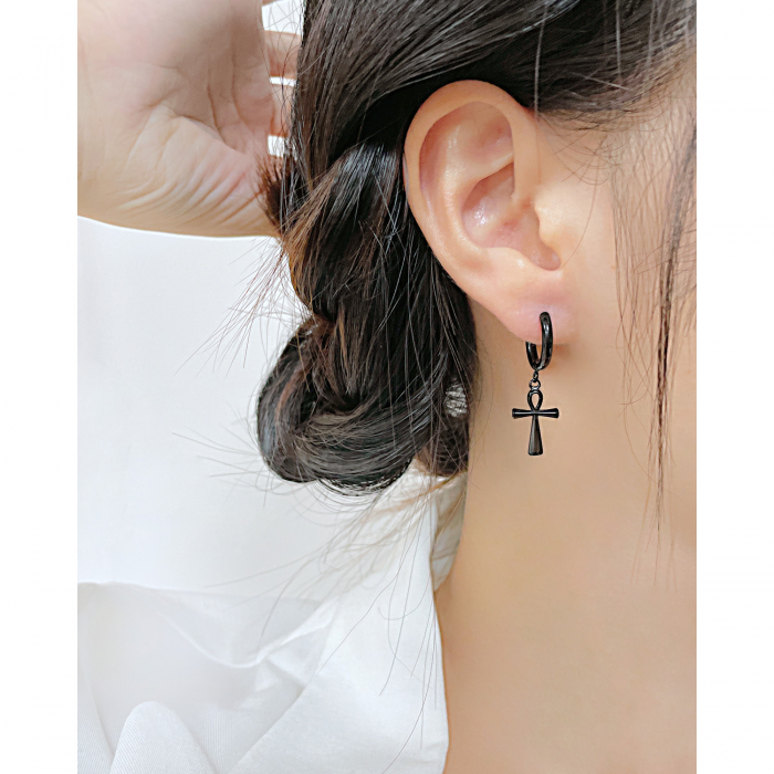 Cercei inox cu cruciulite [2]