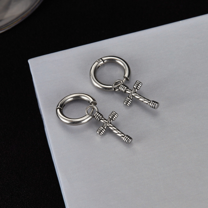 Cercei inox cu cruciulite [9]