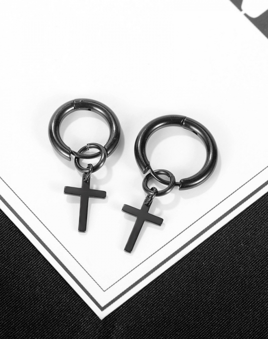 Cercei inox cu cruciulite [5]