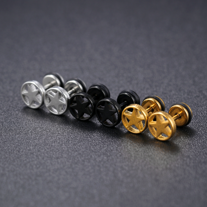 Cercei inox cu pentagrama [5]