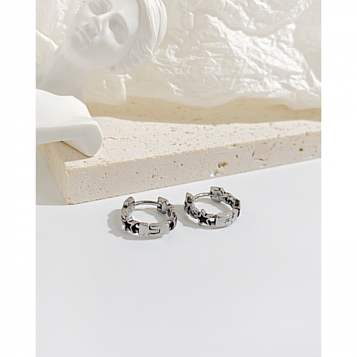 Cercei inox cu stelute [4]
