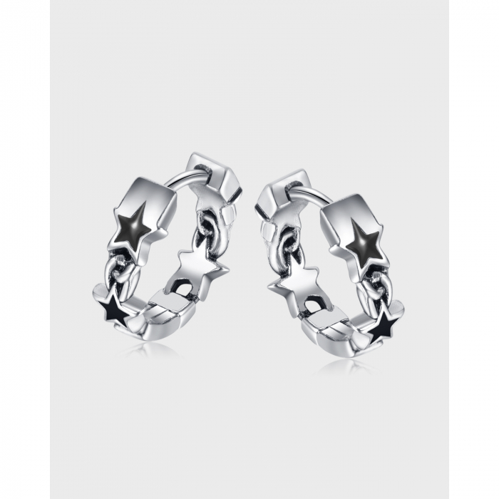 Cercei inox cu stelute [10]