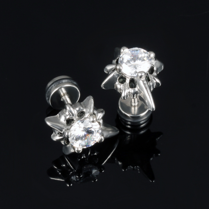 Cercei inox cu zirconiu [2]