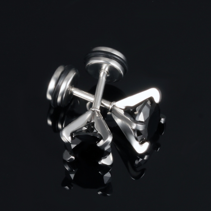 Cercei inox cu zirconiu [2]