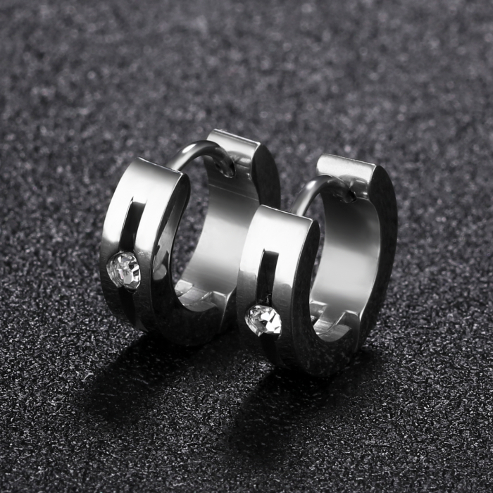 Cercei inox cu zirconiu [4]